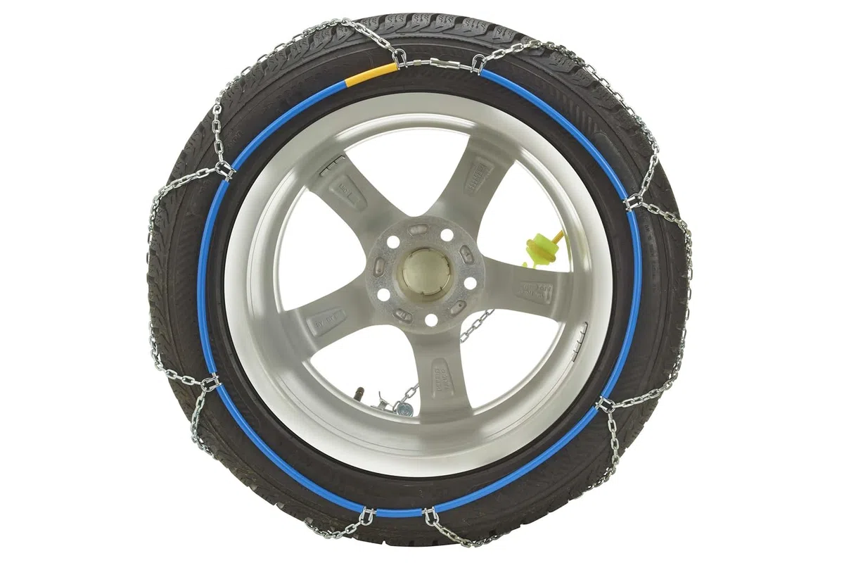 KÖNIG Catene da Neve Zip Ultra 9 gr. 80 per Auto, Maglie da 9 mm Autotensionanti per Pneumatici 205/70/13, Trazione su Ghiaccio e Neve con Omologazione ÖNORM V5117