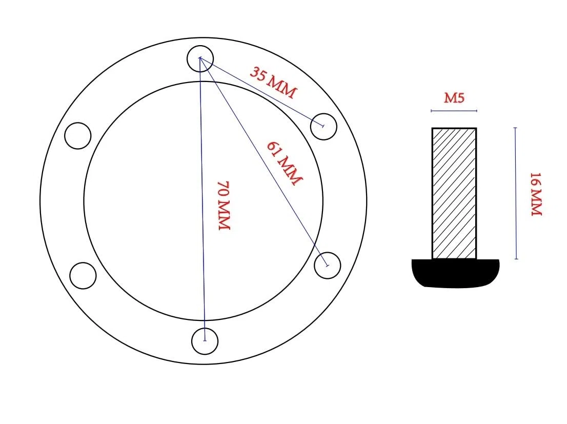 Volante da corsa universale in PU 350 mm con staffa di profondità 50