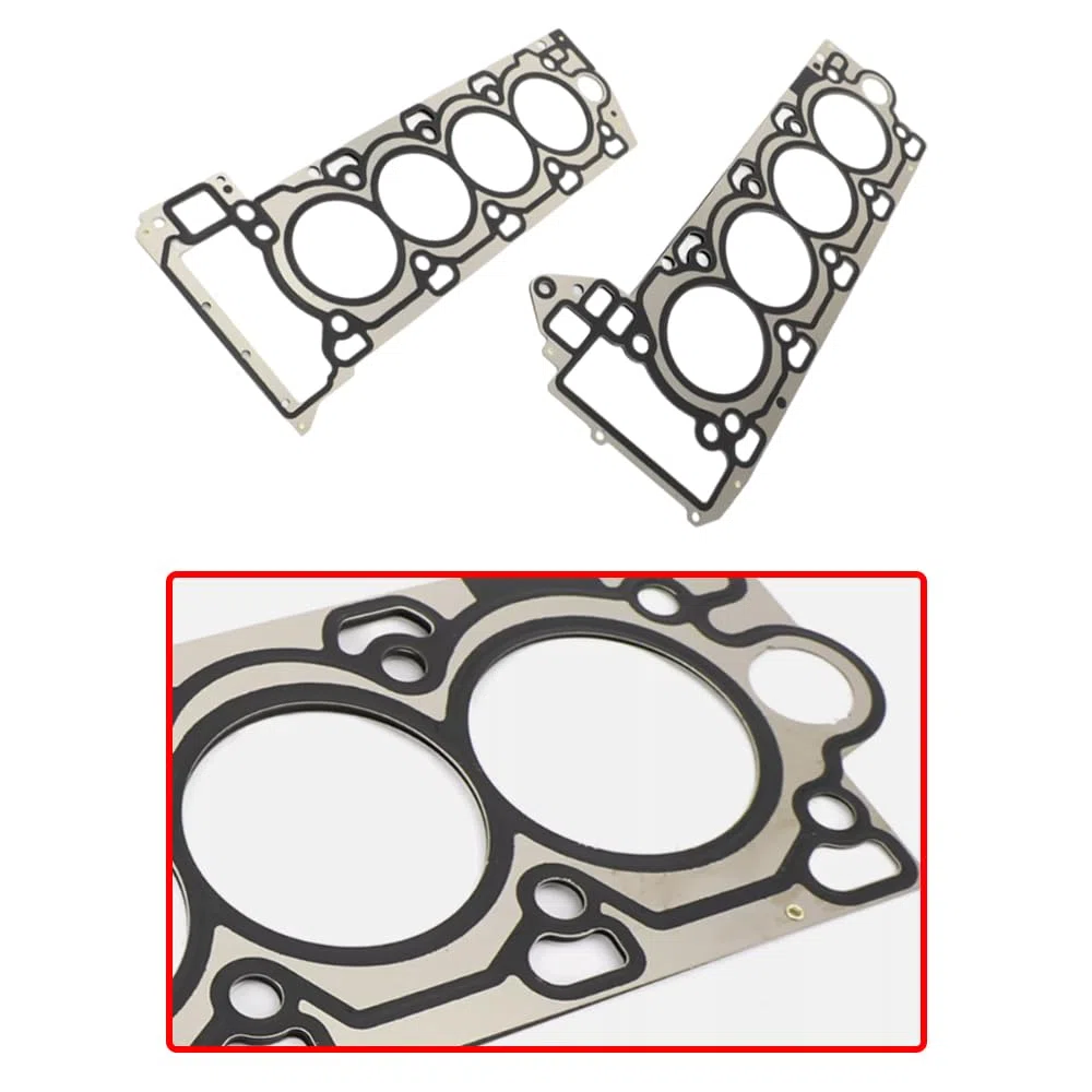 Riloer Guarnizione Testata, Set Guarnizioni Testata Motore Auto in Metallo da 2 Pezzi Compatibile con Land Rover Range Rover 5.0L 2010-2016 Sport 5.0L 2010-2016 LR4 5.0L 2010-2013, LR026141 LR026142