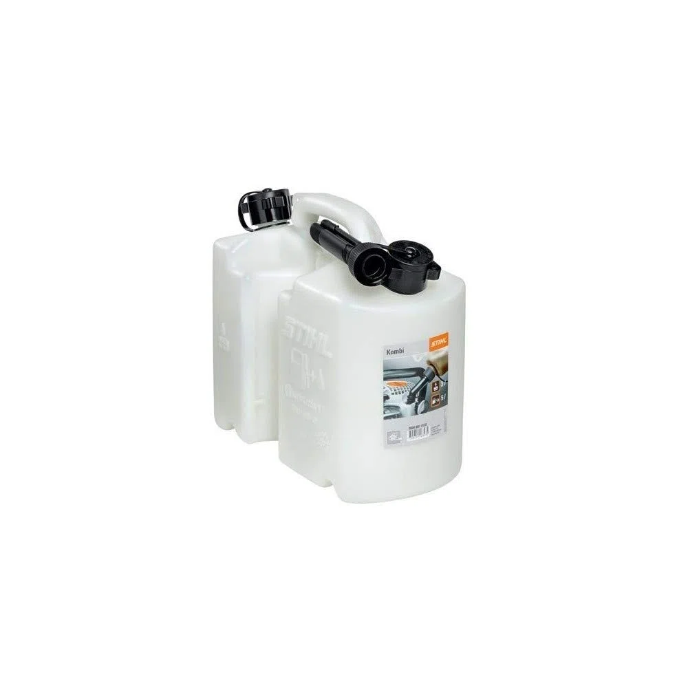 Stihl 8810120 Bidone combinato per 5L carburante e olio 3L, Trasparente