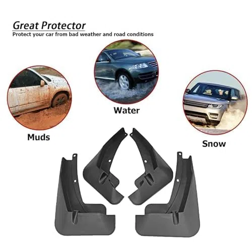 4 Pezzi Paraspruzzi Auto, per VW Tiguan/Tiguan R/Tiguan Urban Sport/Tiguan L 2016-2025 Parafanghi Anteriori O Posteriori, Parafanghi Protettivi Schizzi Pneumatici