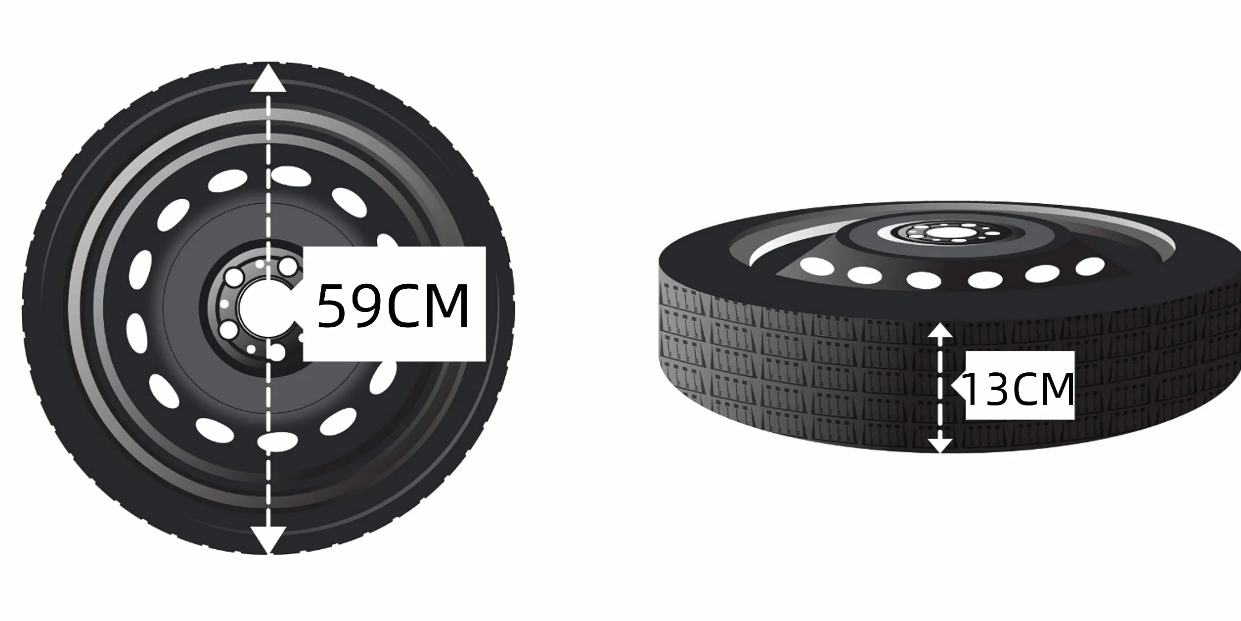 Kit Ruotino di Scorta 16" D'angelo compatibile con Ford Puma con Cric Chiave e Sacca OK MEGABOX