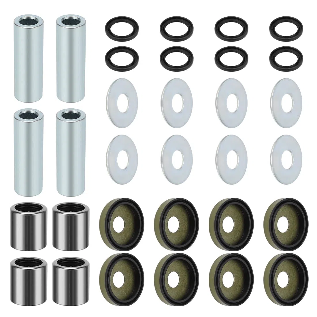 Kit boccole braccio A anteriore inferiore con perni e paraoli adatto per Suzuki LTZ-400 Quadsport Z 400 Ka-wasaki KSF400 KFX400 Arctic Cat 400 DVX 2003-2014 52455-43B00 09263-17034