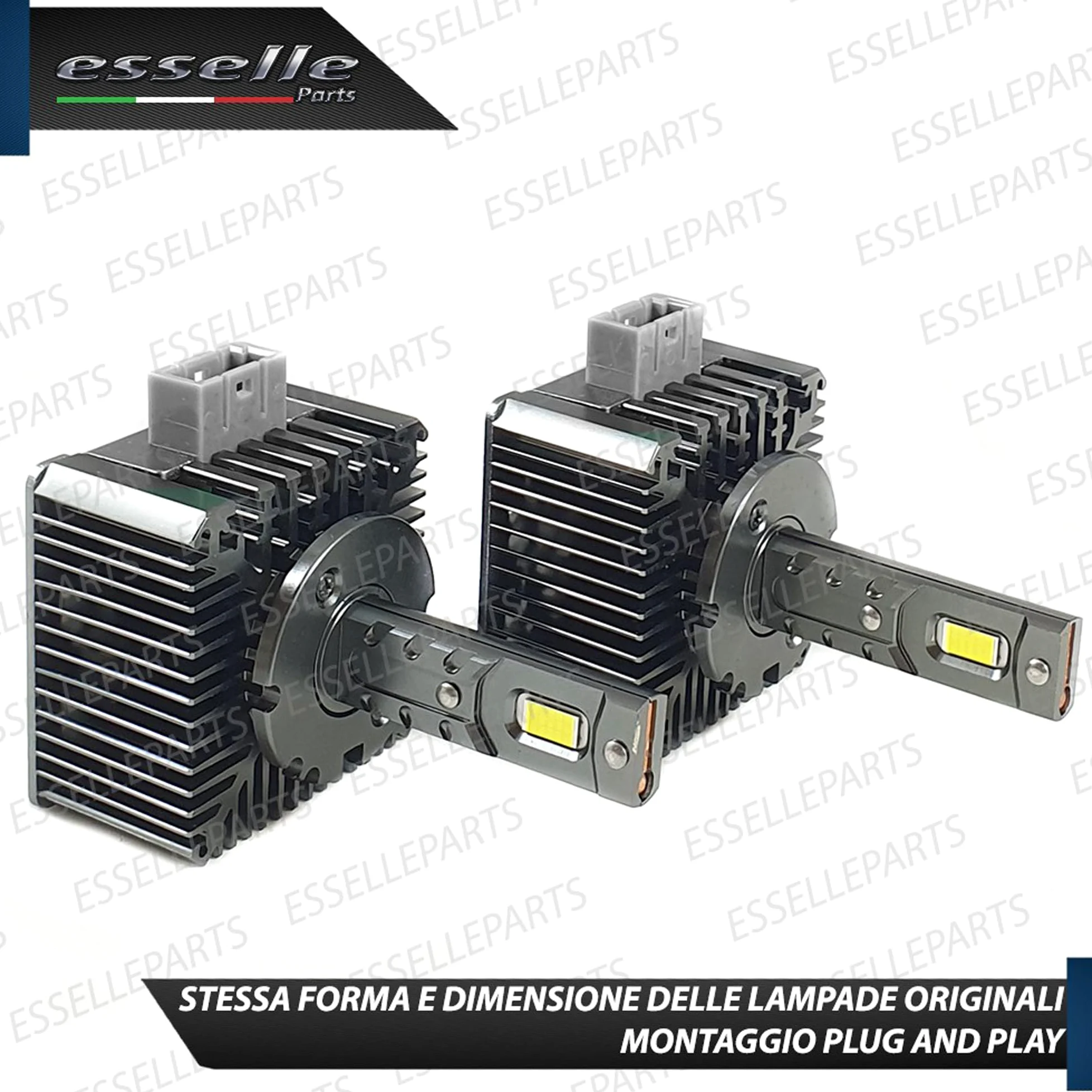Coppia Lampade D1S LED 12000 Lumen 6000K specifiche per Audi A4 B6 – Conversione da Xenon a LED Plug & Play Canbus – Luce Bianco Ghiaccio Ultra Potente – 35W CSP Alta Luminosità