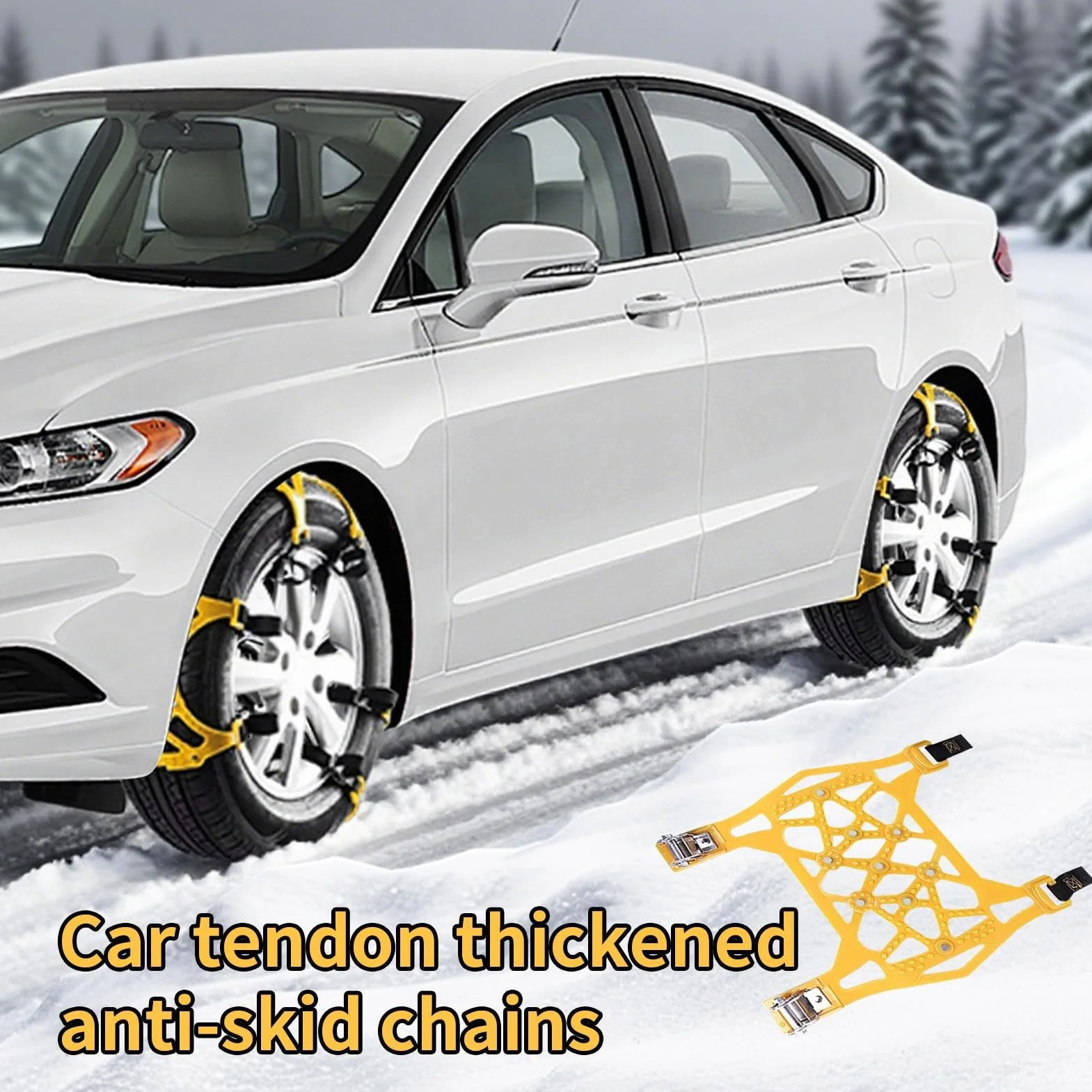 Catene Da Neve Trazione Invernale Neve Sicurezza Ruote SUV | Catene Per Neve E Fango Per Sicurezza Auto, Condizioni Invernali, Strade Rurali, Parcheggi, Guida In Montagna, Recupero
