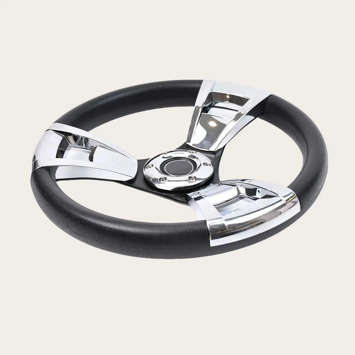 Volante da corsa universale in PU 350 mm con staffa di profondità 50