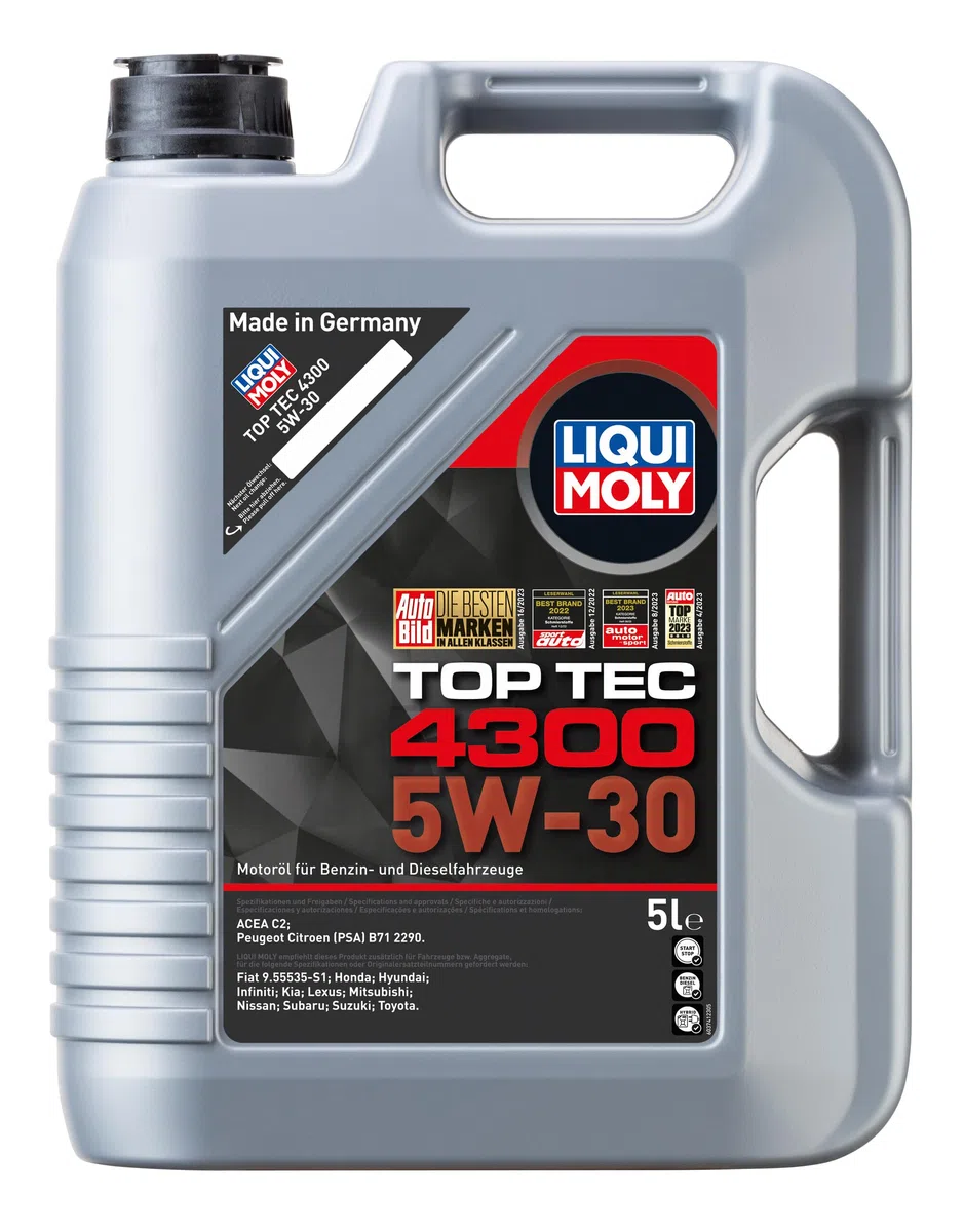 LIQUI MOLY | Top Tec 4300 5W-30 | 5 L | Oli Motore | Tecnologia Sintetica | SKU: 2324