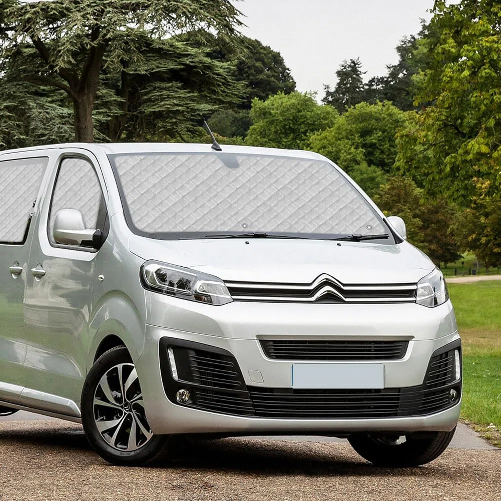 Parasole per Parabrezza Compatibile con Citroen Jumpy SpaceTourer Peugeot Expert Traveller Toyota Proace (LWB) 2017-2026 - Protezione per Parabrezza per Parasole, Finestra Cieca Termica Interna