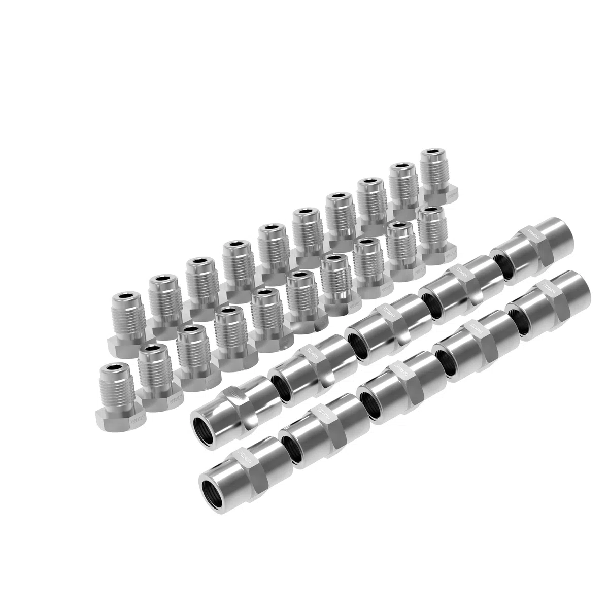 10m Tubo di Freno Ø 4,75 mm Rame-Nickel Kit + 20 raccordi maschi + 10 connettori M10 x 1 DIN 74 234 Set di Tubi di Cupronickel e Accessori dei Freni per Svasatura DIN F
