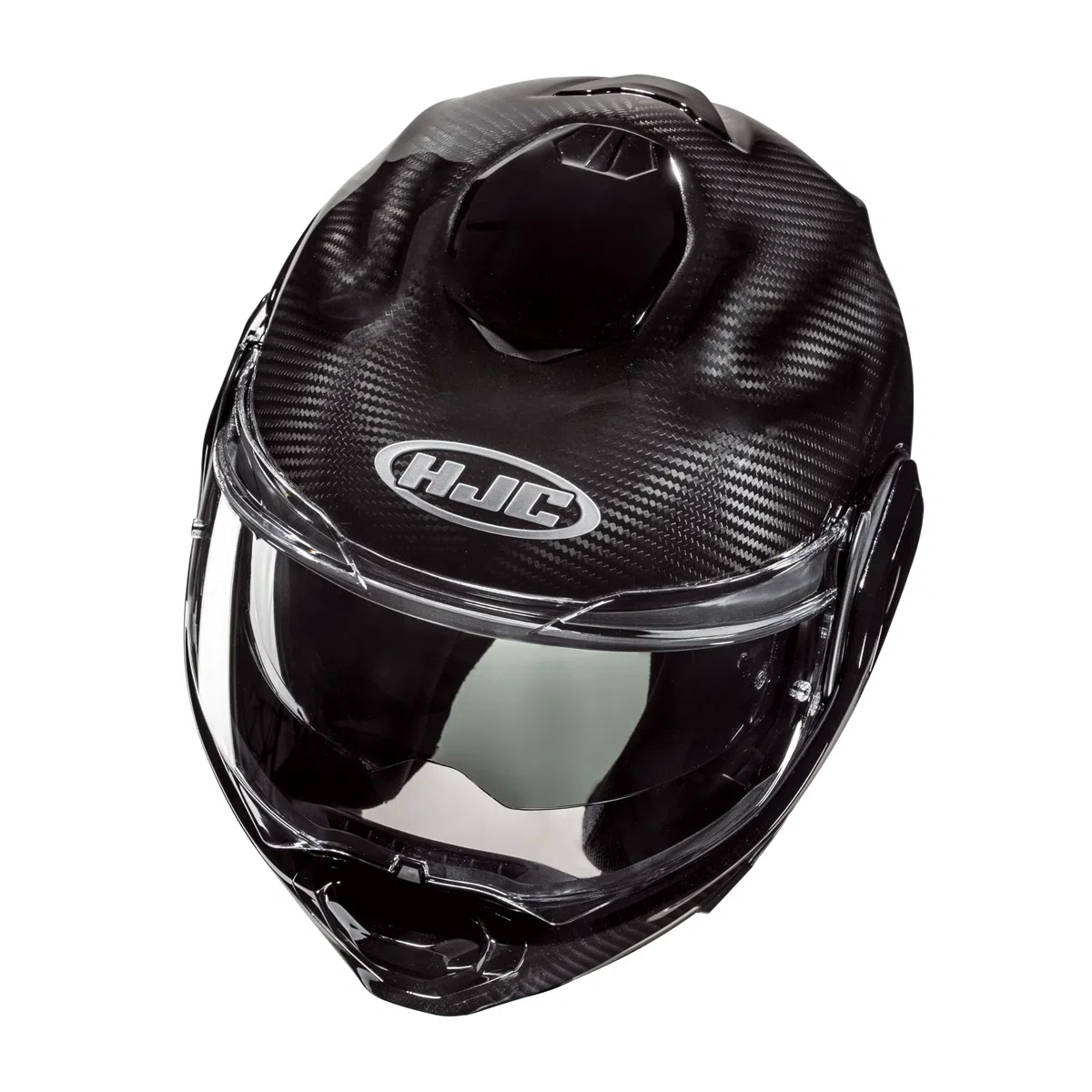 HJC, Casco Moto Modulare F100 CARBON Black, M