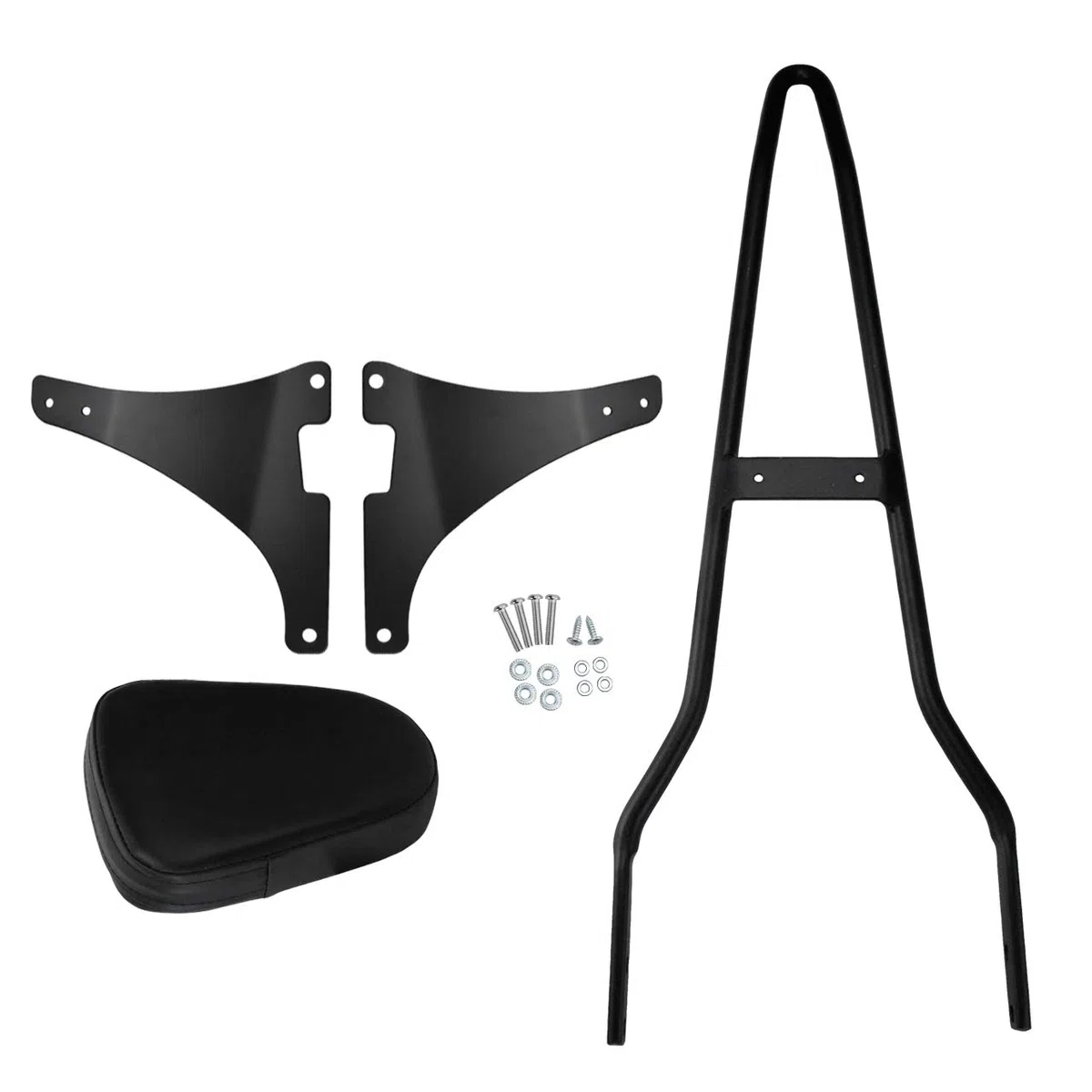 Moto Staccabile Posteriore Passeggero Schienale Sissy Bar con Cuscino Pad Fit per Harley Sportster XL 883 1200 2004-2023