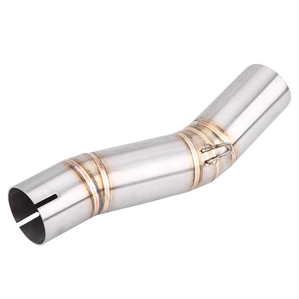 KIMISS 51mm / 2in tubo di scarico centrale, per GSX-R600 / GSX-R750, tubo di collegamento centrale di s sostituzione per o di scarico in acciaio inossidabile per moto con morsetto (K7)