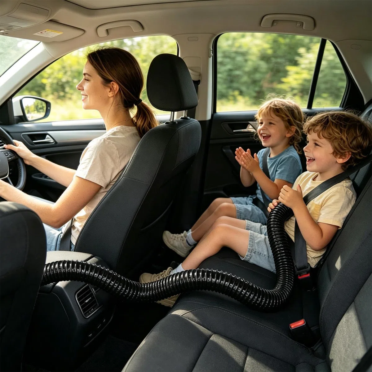 Tubo Condizionatore Portatile, 3 M Prolunga Per Uscita Aria Condizionata Auto, Per Sedile Posteriore, Con Ventilatore USB A Flusso D'aria, Resistente Al Calore, Per Berline, Pick-up, Furgoni, Camper