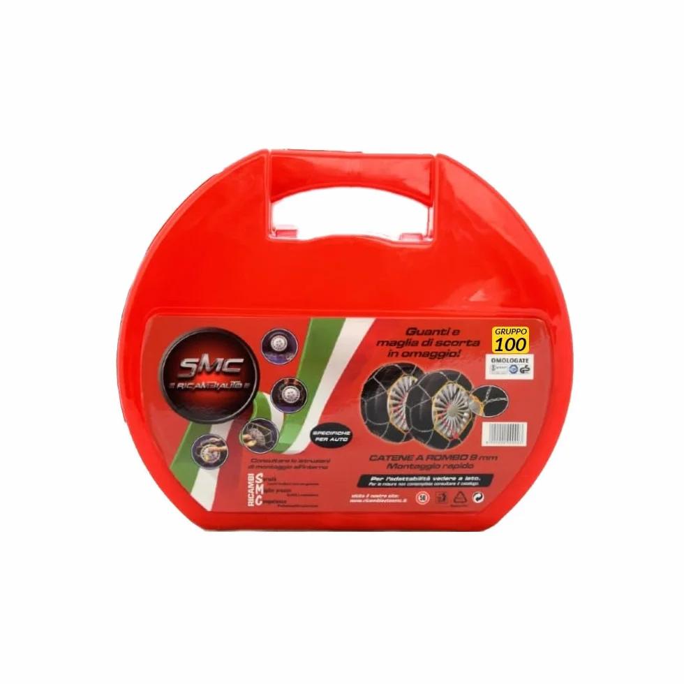 SMC Catene da Neve OMOLOGATE O-Norm TUV SMC 9mm Per Pneumatici 215/70 R 15 | per Pneumatici GOMME