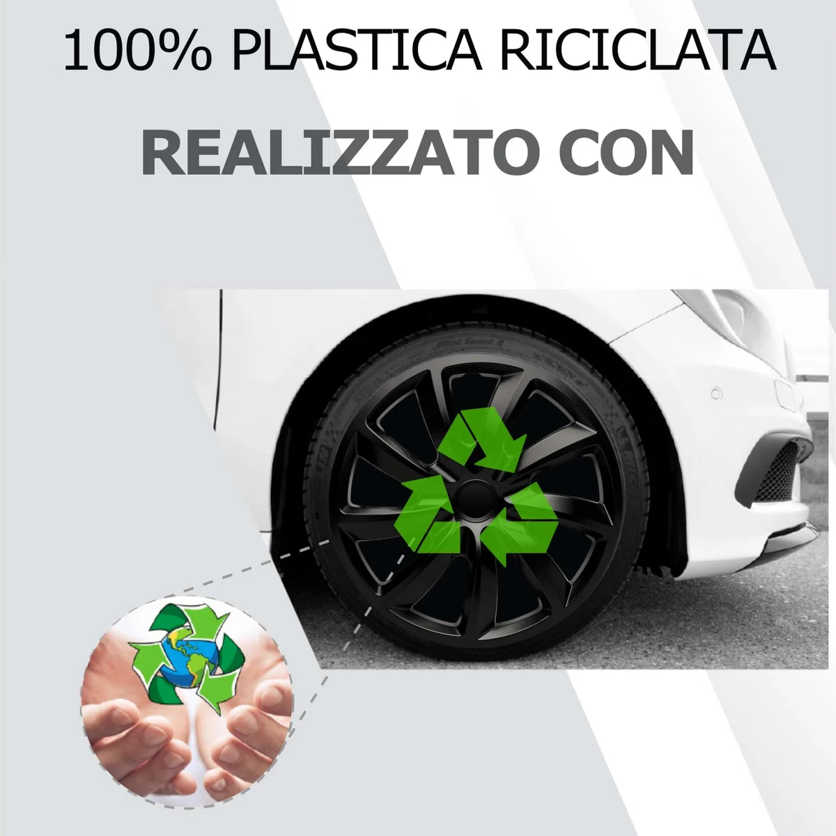 Copricerchioni 16 Pollici Neri – Set di 4 Coppe Ruota Universali per Cerchioni in Acciaio | Kuglo