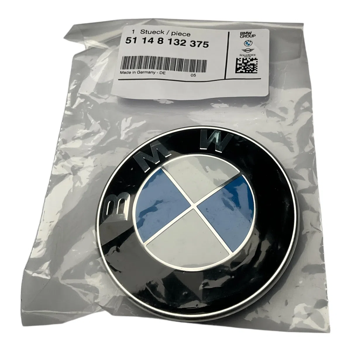 BMW – logo rotondo originale per cofano e portellone posteriore, con 2 gommini