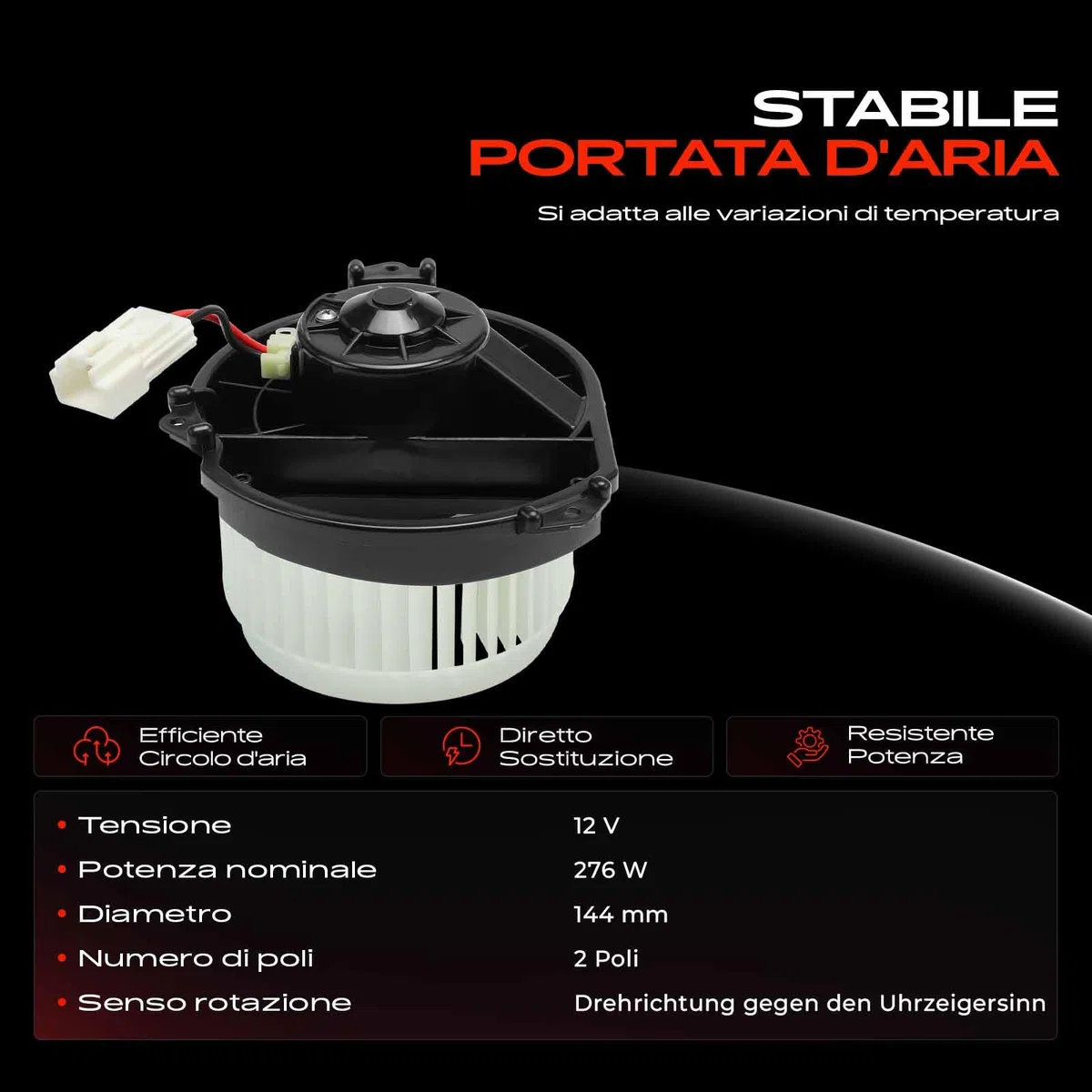 Frankberg Motore del ventilatore Ventilatore del riscaldamento Compatibile con ASX GAW Lancer VIII Spotback CXA Outlandel II CWW Lancer VIII CYA CZA Lancer VII Station Wagon CSW CTW Replace# 700239