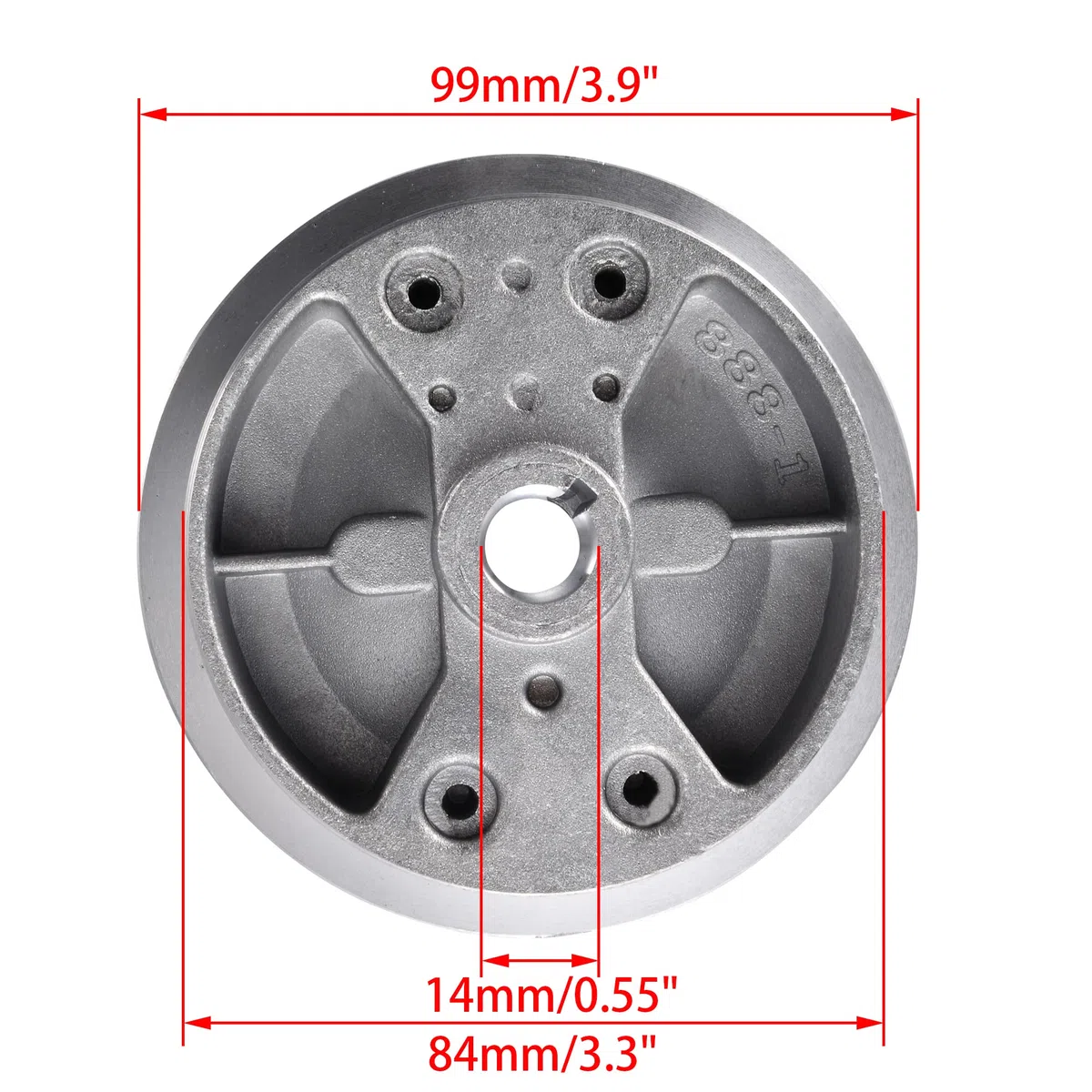 WOOSTAR Avviamento a Strappo con Volano Sostituzione per 2 Tempi 47cc 49cc Pocket Dirt Bike Mini ATV Motore Rosso