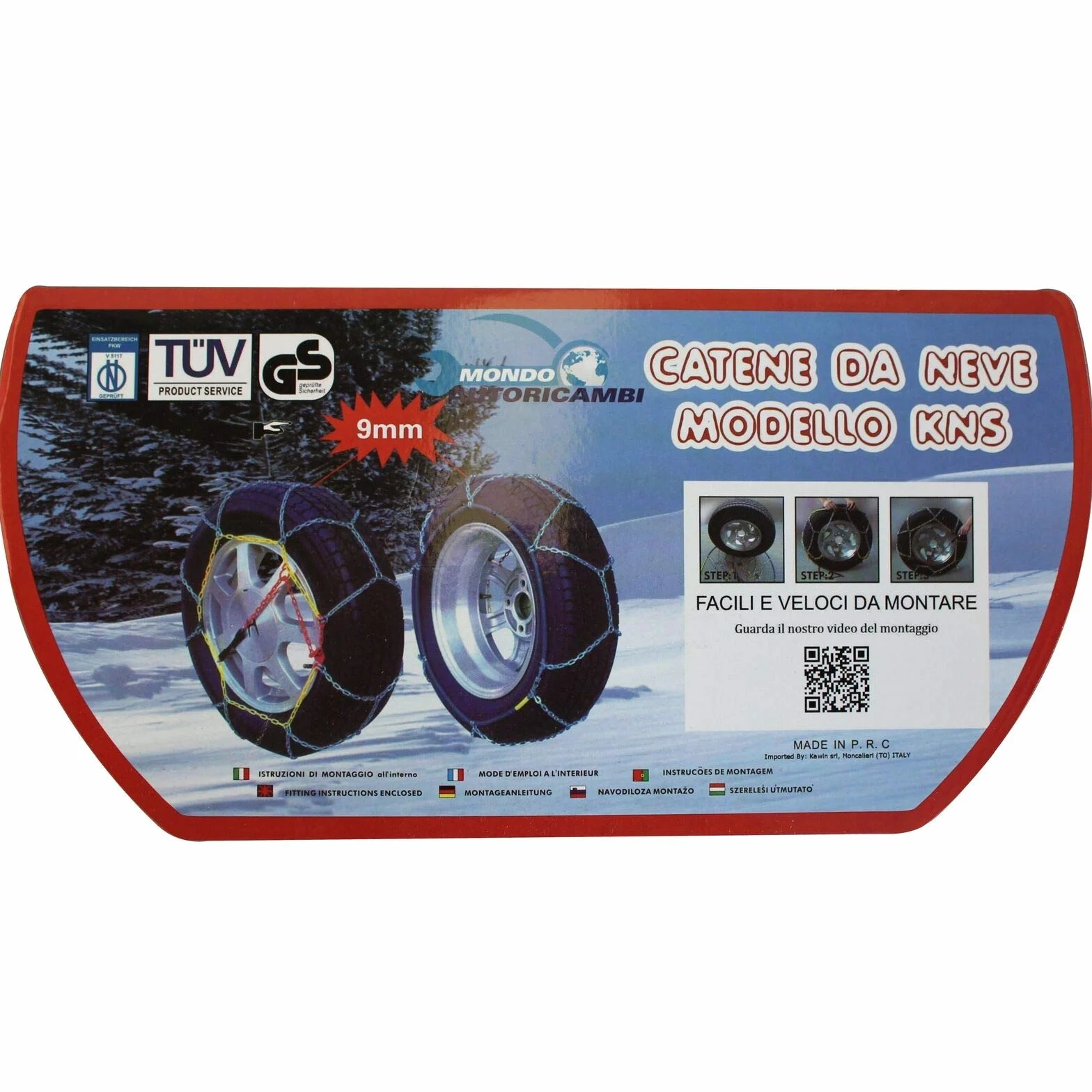 KAWIN Shopping on line Catene da Neve OMOLOGATE 215 45 16 V5117 215/45-16 9mm R16