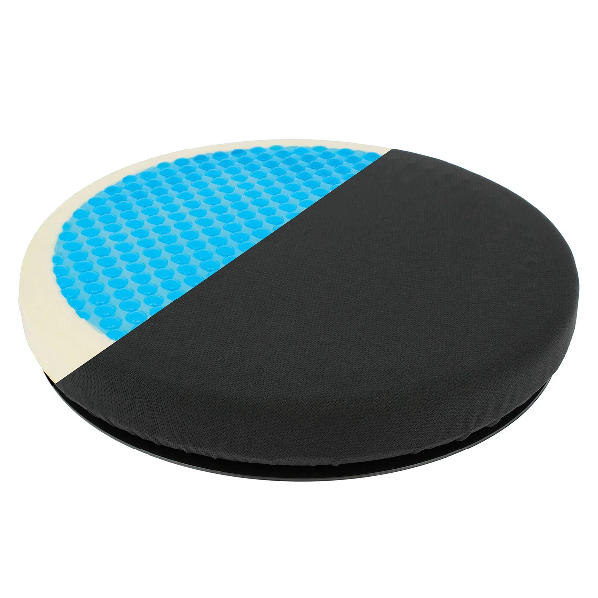 S SUMEX RK19009 - Cuscino rotondo girevole a 360 gradi, con gel e memory foam per auto, ufficio e tutti i tipi di sedili,