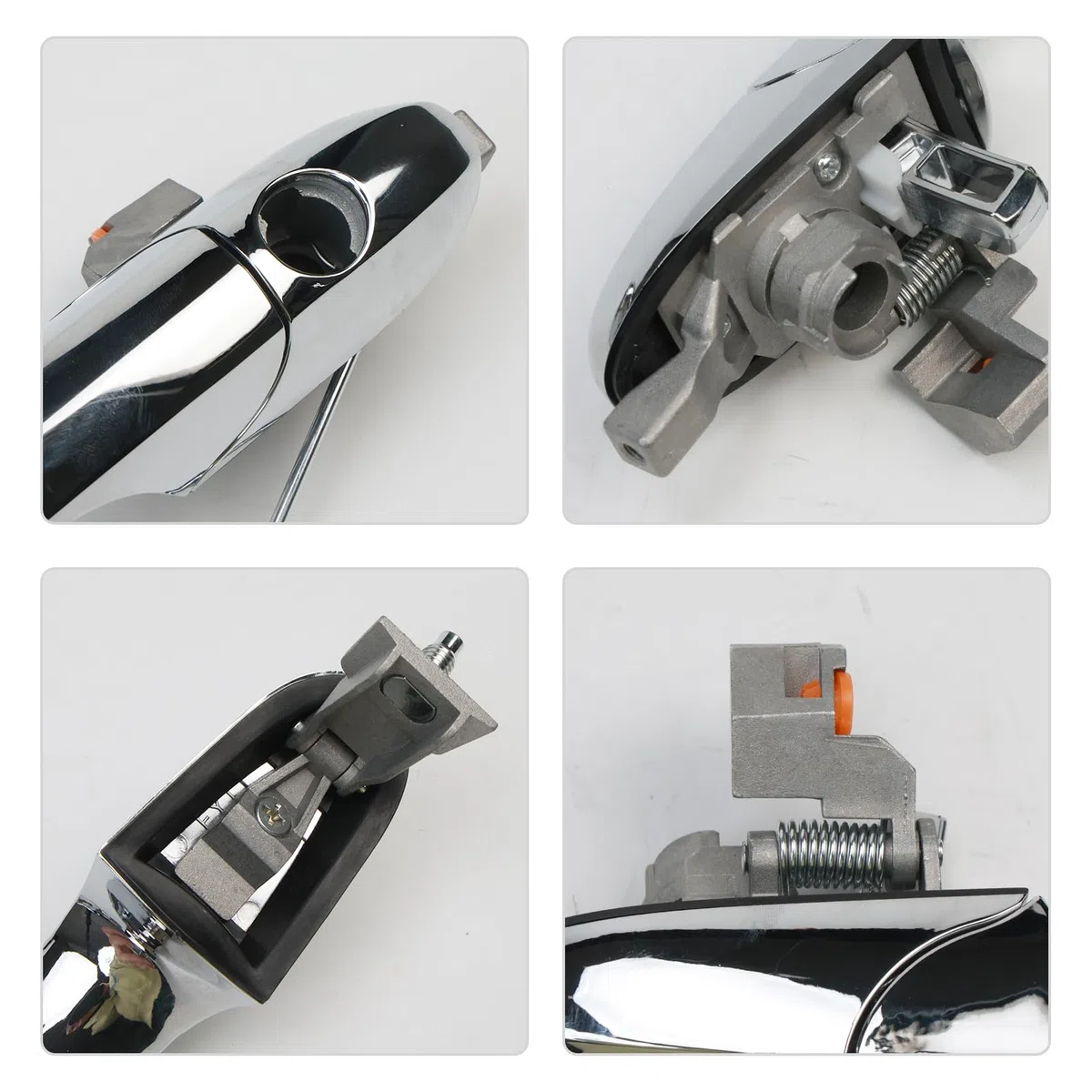 KASturbo Maniglia per porta esterna cromata fuorigioco destro e lato passeggero sinistro, adatta per Fiat 500 2007-2020, Abarth 500 2008-2020 Sostituire 735485876 735485875