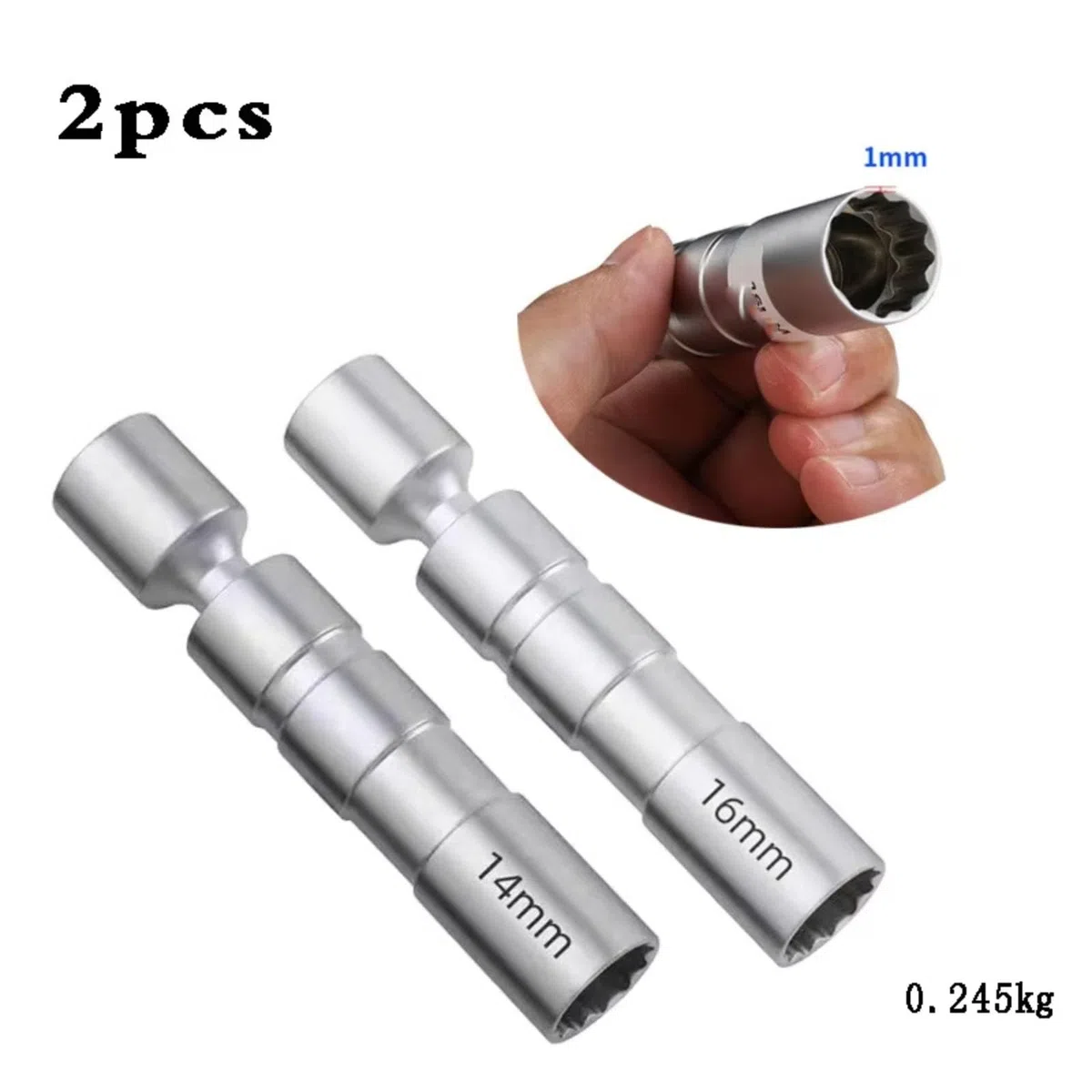 Auto per Candela Manica Chiave A Bussola Angolo Magnetico Sottile per Candele da Parete Strumenti Rimozione Compatibile con Benz Chiave Candela Set