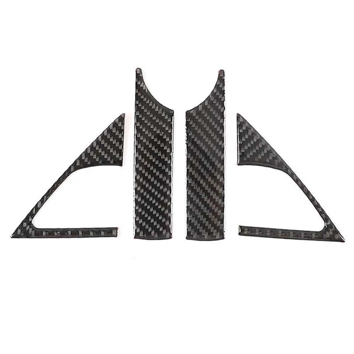 Decorativa Trim Pannello per Q50L 2015-2022 Morbida Fibra di Carbonio Auto Porta Corno Pannello di Copertura Adesivo di Protezione 4 Pz Auto Interni(Nero)