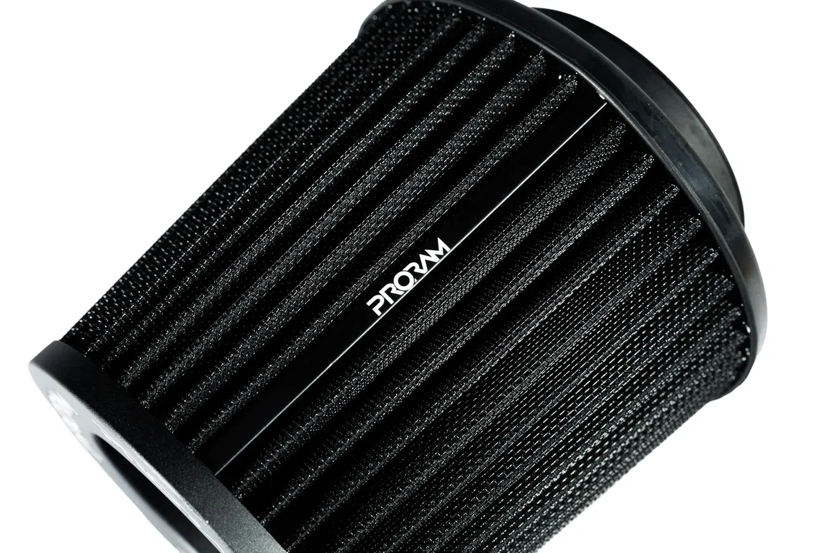 PRORAM - Filtro dell'aria universale a induzione, 70 mm, ad alte prestazioni, colore: nero