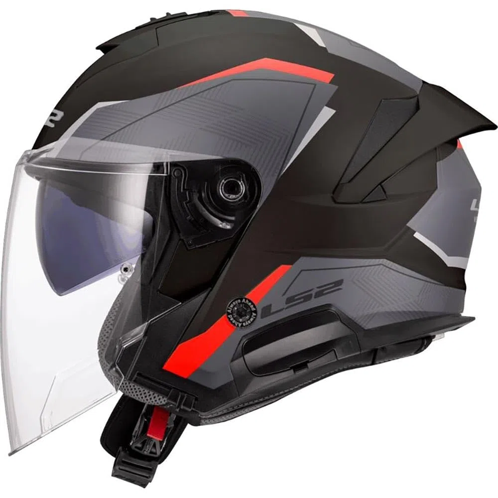 LS2, Casco Moto Jet VERSO II AIR Black Red, XS
