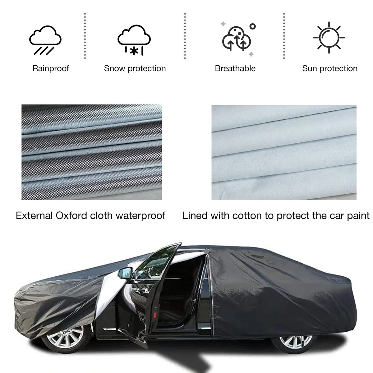 Telo Antigrandine Per Auto Per BMW X5, Telo Copriauto Da Esterno, Telo Auto Impermeabile Traspirante,Telo Copriauto Anti UV Anti Pioggia Sole (Color : 1, Size : With cotton)