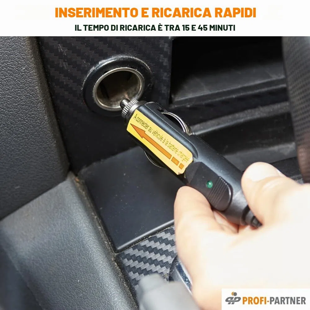 Kit di avviamento auto per accendisigari, connessioni 12 Volt, cavo da 6 m, con display, facile da usare, soluzione salvaspazio, auto, batteria di avviamento, aiuto in caso di guasto