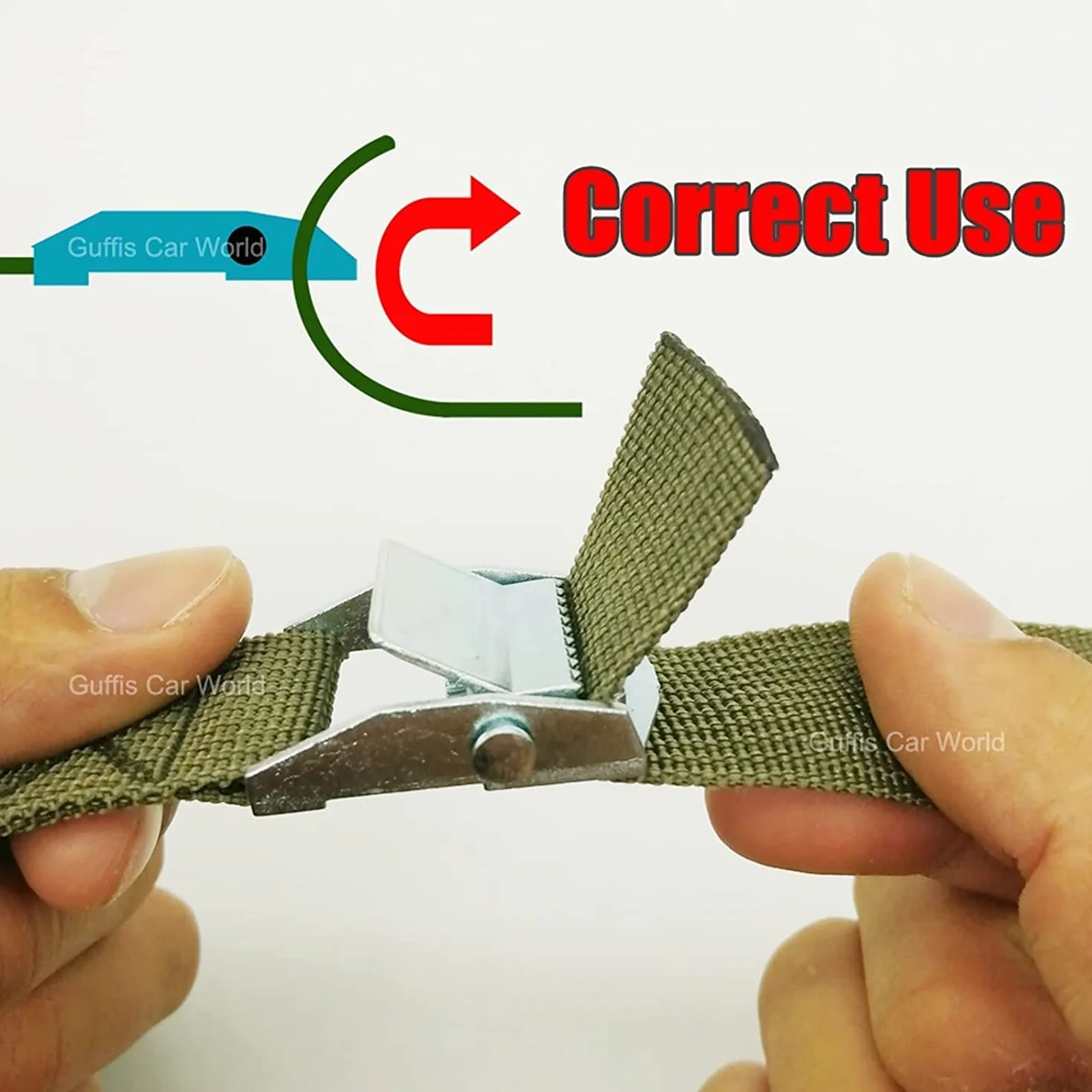 Cinghie di ancoraggio, Cinghie di ancoraggio, Cinghie di ancoraggio Cinghie di ancoraggio con fibbia da 2 metri Cinghie di carico for auto Moto Bici con fibbia in metallo Corda di traino Cintura a cri