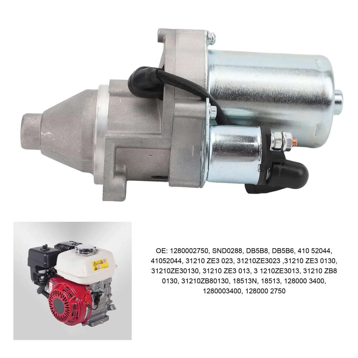 di Avviamento Affidabile Durevole del Motorino di Avviamento 1280002750 per L'installazione Facile del Motore GX340 GX390 GX420