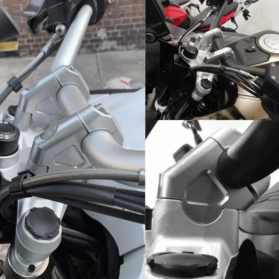 Manubrio Riser Clamp, CNC High Density Lega di alluminio Moto Manubrio Riser Manubrio Morsetto di montaggio Adattatore Adatto per R1200GS R1250GS