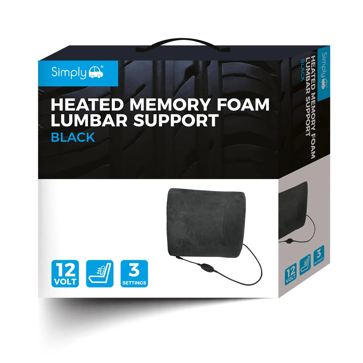 Simply BHMF01 - Supporto Lombare riscaldato in Memory Foam