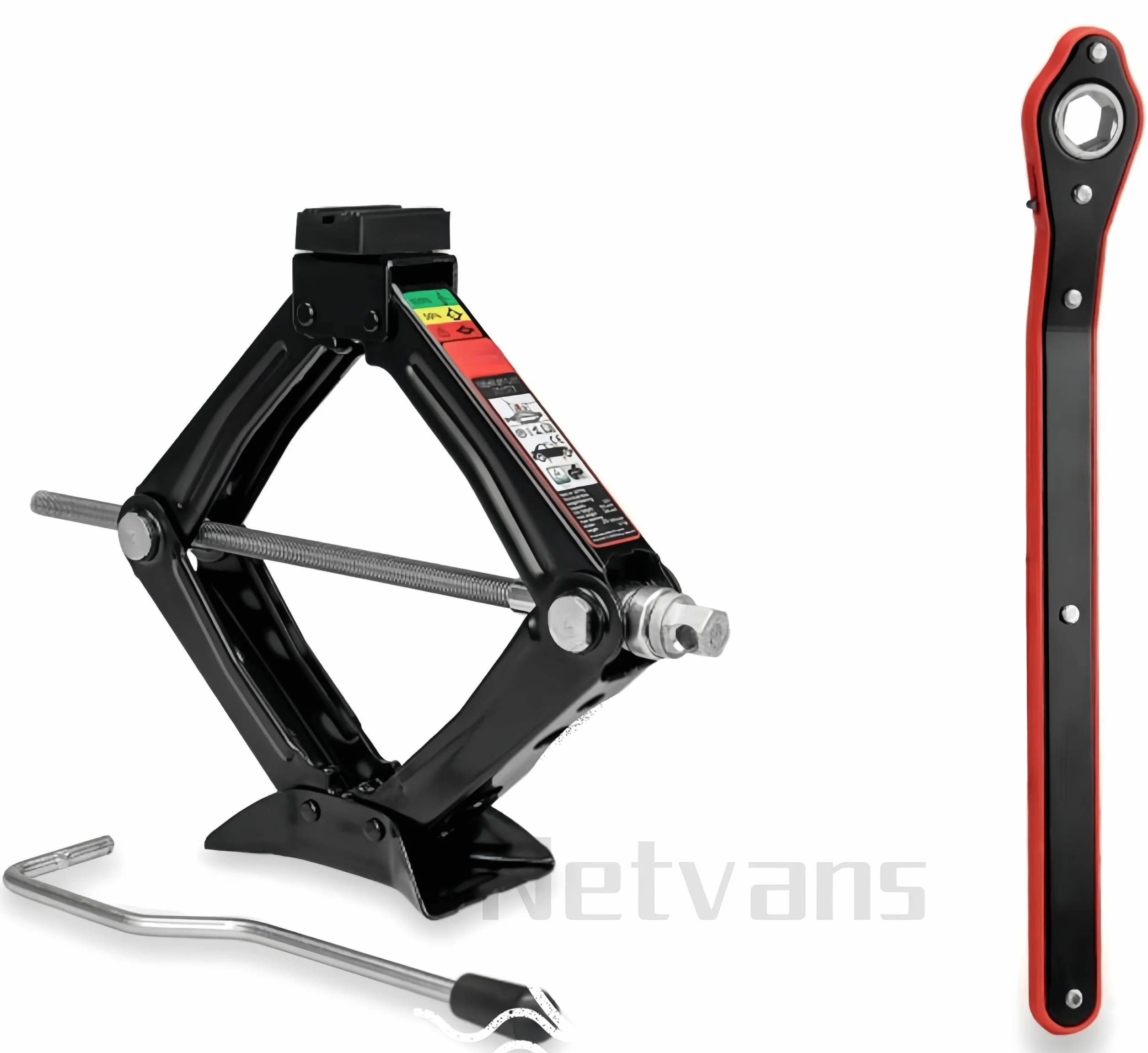 Kit Ruotino di Scorta 19" compatibile con Mercedes EQC (NO AMG) con Cric, Chiave, Guanti e Sacca (Misura 73x17 cm)