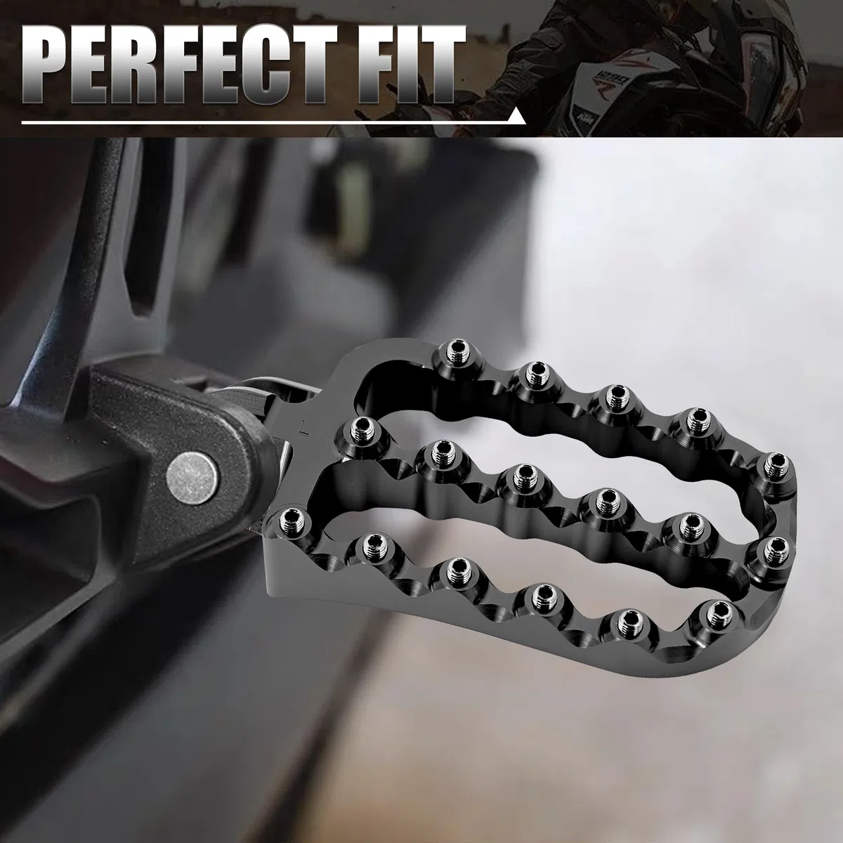 Pedane in alluminio Pedalini Pedali Poggiapiedi Compatible with KTM 690 Enduro/R 2008-2022,790 Adventure/R, 890/950 Adventure, 1190 Adventure R 2014-2016, vedi montaggio nero