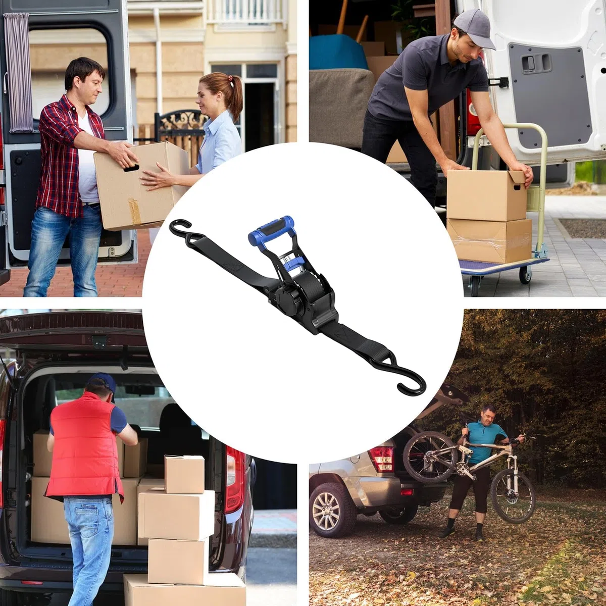Cinghie Di Fissaggio Per Motociclette,Cinture Di Sicurezza Per Bagagli Con Ganci A S Di Sicurezza,Cinghie Di Per Camion | Per Pickup Campeggio E Trasporto