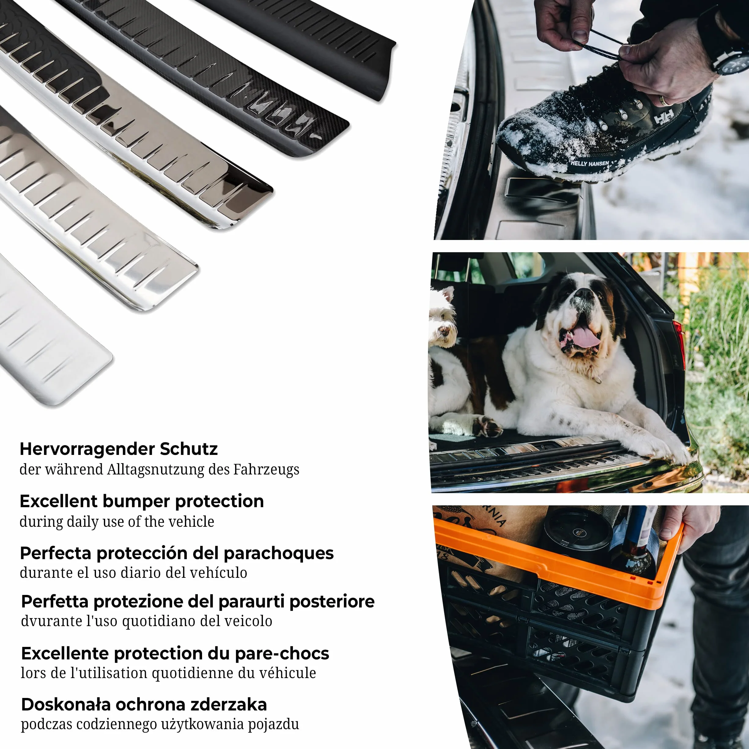 CHROMEMASTER - Accessori per Auto; Protezione paraurti Posteriore - Compatibile con Toyota Proace Verso dal 2017 | Acciaio inossidabile lucidato - Protezione Paraurti Protegge la Vernice del Paraurti
