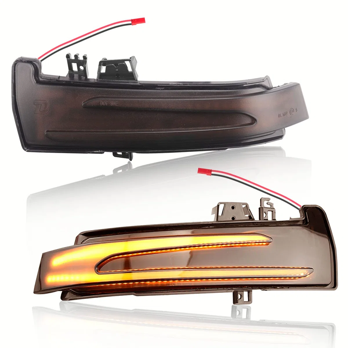 Coppia di Indicatori di Direzione, Indicatori di Direzione Sequenziali Ambra Compatibile con Mercedes Benz W176 W246 W204 W212 W221 CLA C117 X156 X204 W218, 2 Pezzi