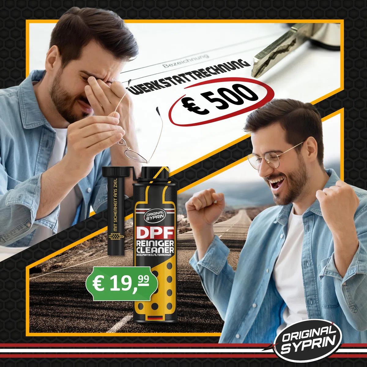 Originale Syprin DPF Detergente per filtro antiparticolato diesel I Additivo per la pulizia DPF I Detergente DPF diesel e protezione DPF I 300 ml