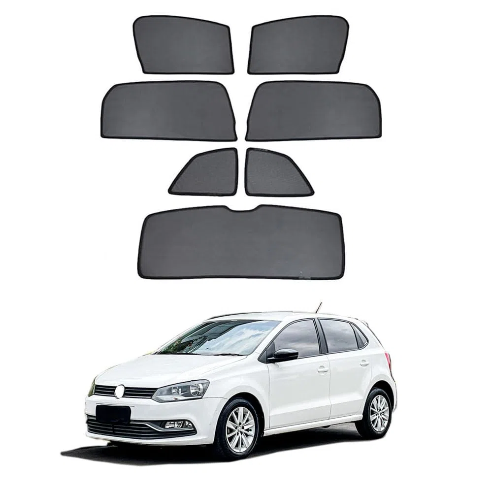 Tendine Parasole Auto Bambini Tenda Parasole per Polo 6R Hatchback MK5 2009-2017 Protezione UV e Privacy Tende Magnetica Finestrini Laterali Posteriore Accessori,7pcs