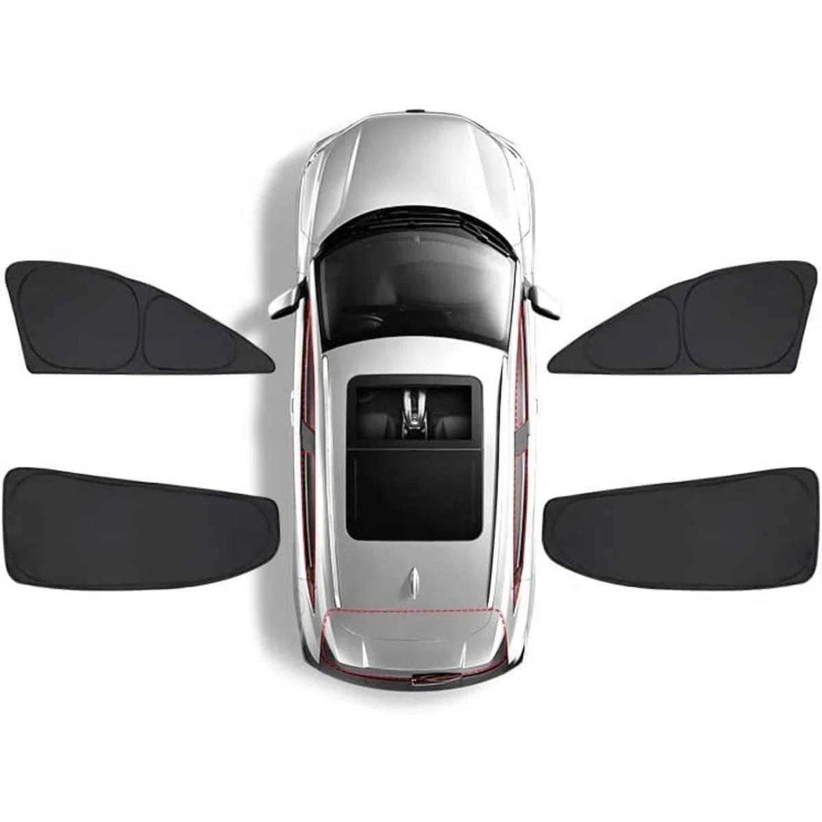 Tendine Parasole Auto Bambini per BYD Han 2020-2025 – Posteriori Finestrini Laterali Parasole Protezione UV Tende Oscuranti Nere,4 PCS Front Rear