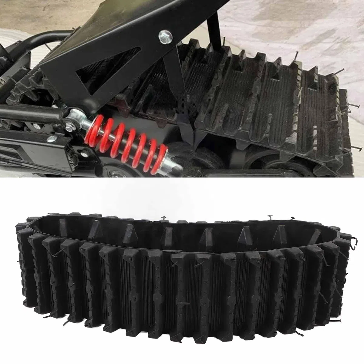 Cingoli in Gomma Pista per Pneumatici con Ruota di Trazione Aumentata per Pista ATV UTV Motoslitta Elettrica Spazzaneve Go Kart