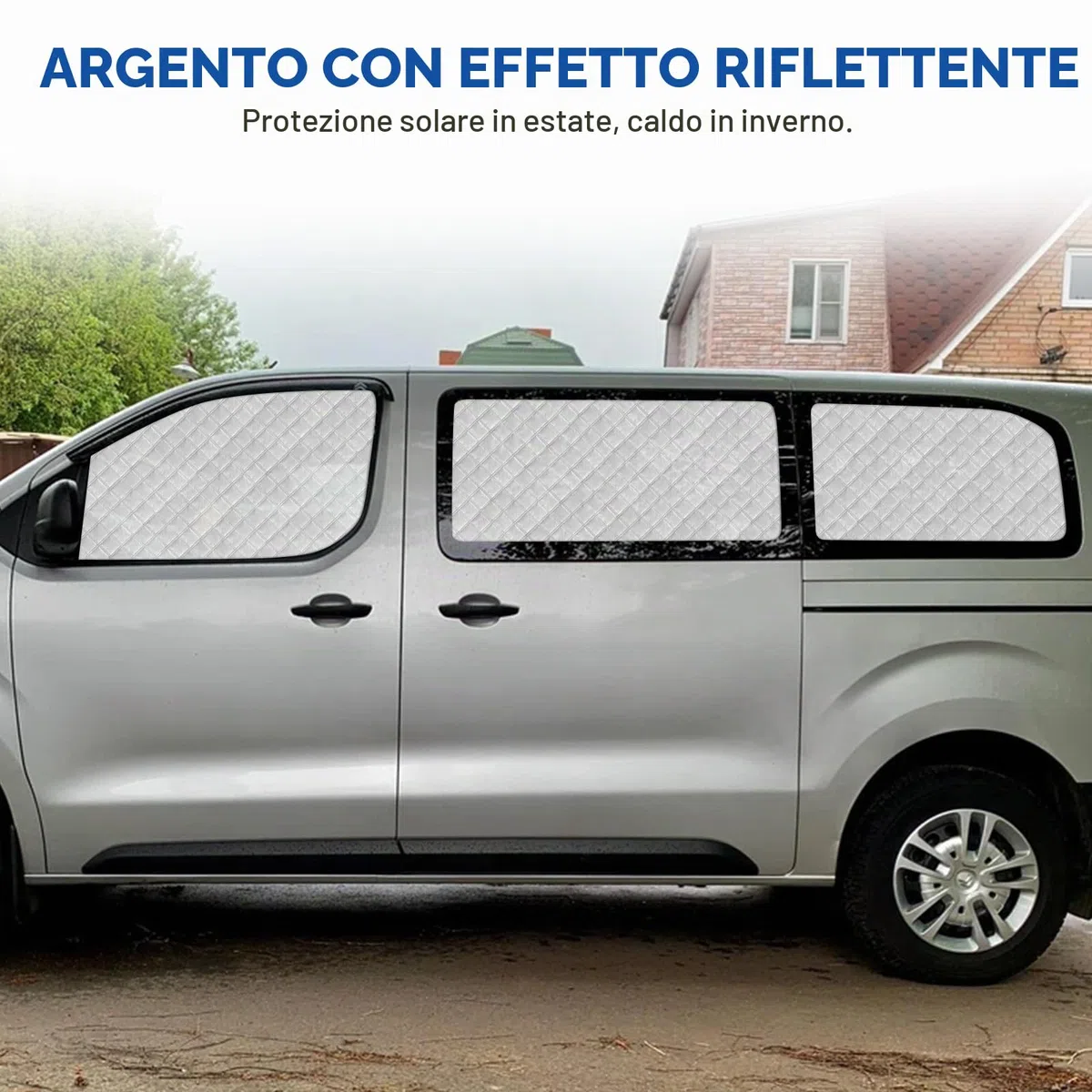 Parasole per Parabrezza Compatibile con Citroen Jumpy SpaceTourer Peugeot Expert Traveller Toyota Proace (LWB) 2017-2026 - Protezione per Parabrezza per Parasole, Finestra Cieca Termica Interna