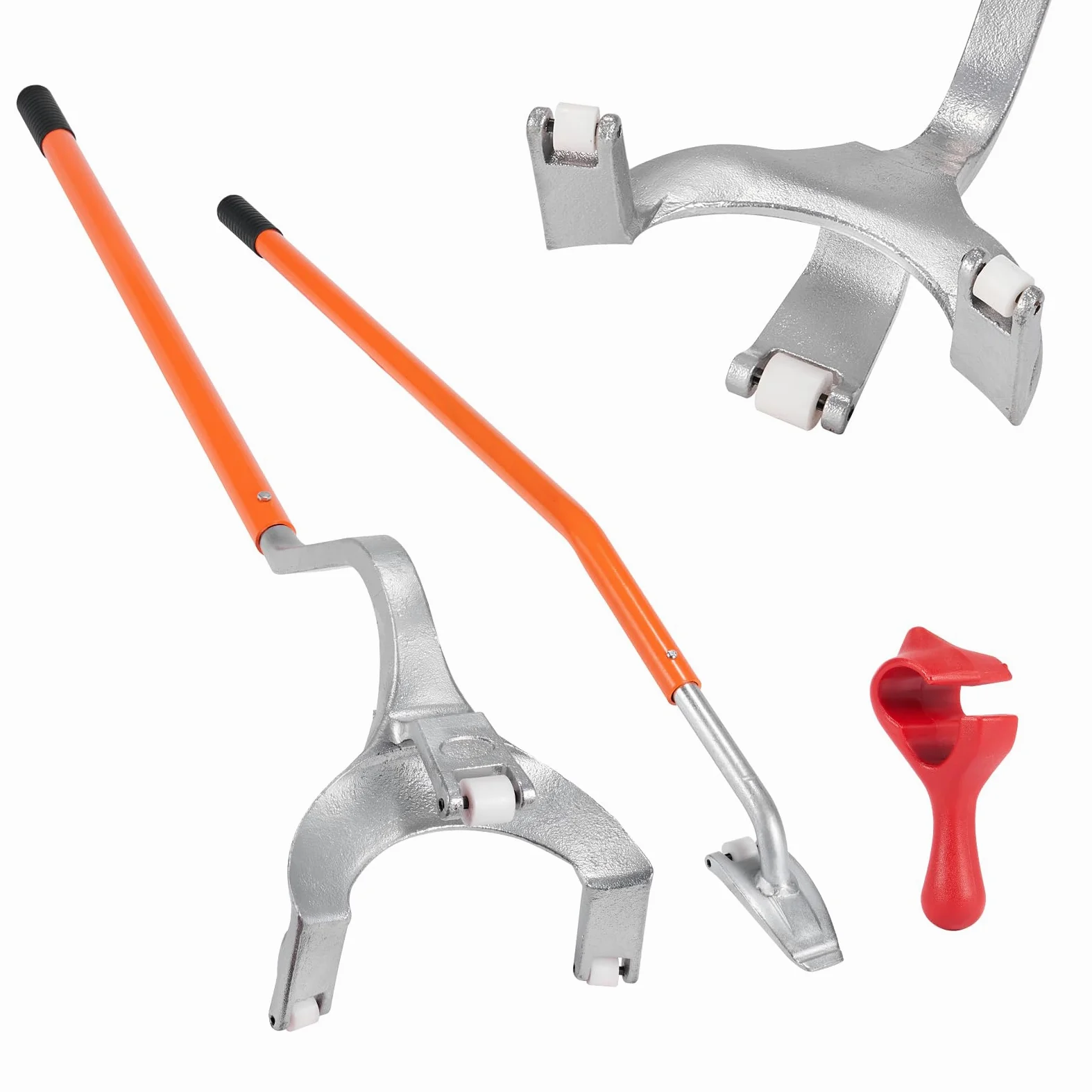 VEVOR Kit di Attrezzi 3 Pz Smontagomme Manuale per Autocarro ATV Pneumatici Dimensioni Compatibili 571-622mm, Kit di Stallonatore Manuale per Pneumatici da Garage Officina Fai-da-te Colore Arancione