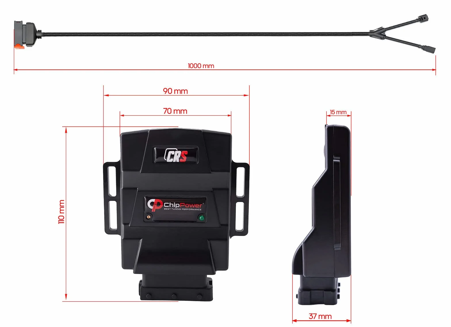 ChipPower Centralina Aggiuntiva CRS all'auto per Peugeot Bipper/Tepee 1.3 HDi 2008-2019 Tuningbox Plug&Drive Adatto Chip Tuning con Presa Individuale Diesel