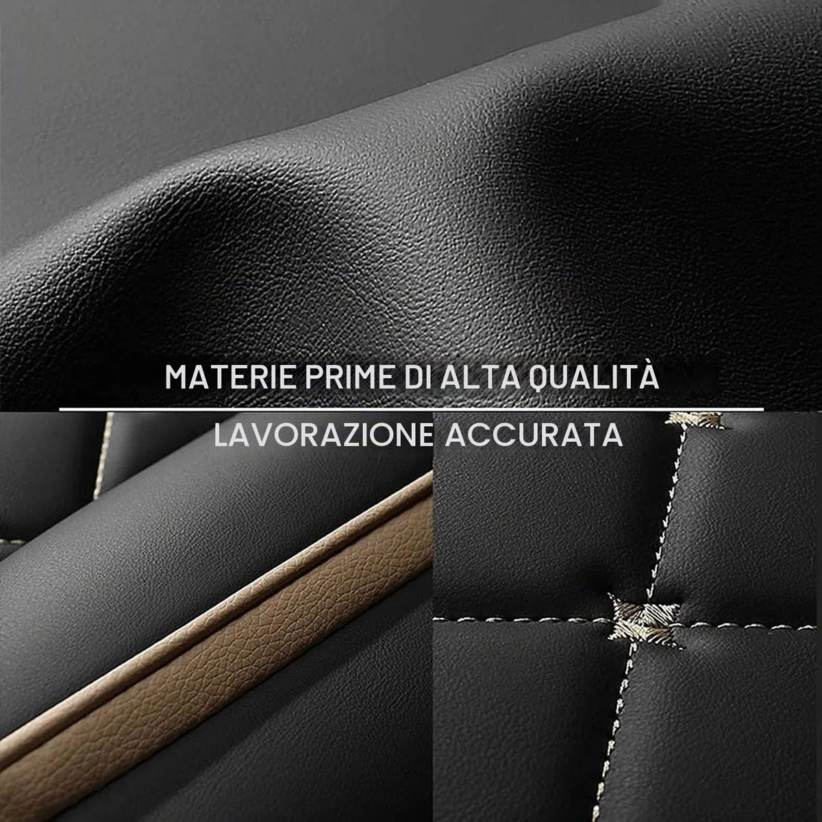 Coprisedili in Pelle Per Dacia Sandero Stepway 5 Places Duster 2000-2023 | Universale Auto Tessuto Traspirante | Impermeabile Traspiranti