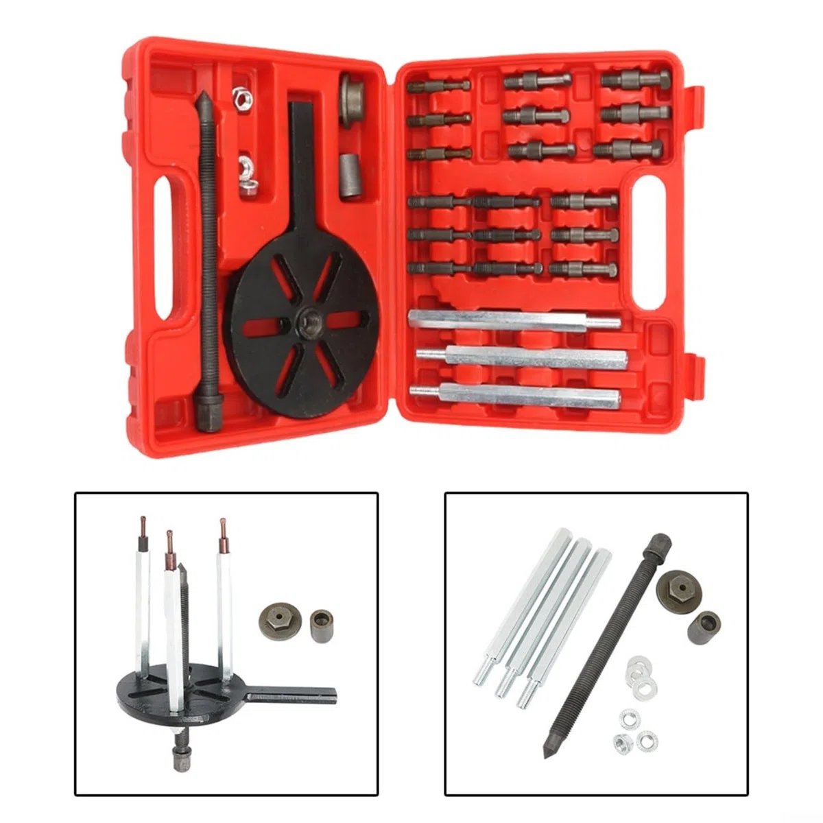 Kit di estrattori per cuscinetti con mandrino a cambio rapido, estrattore a 3 ganasce in acciaio forgiato, per dimensioni da 6005 a 6310, custodia portatile (estrattore)