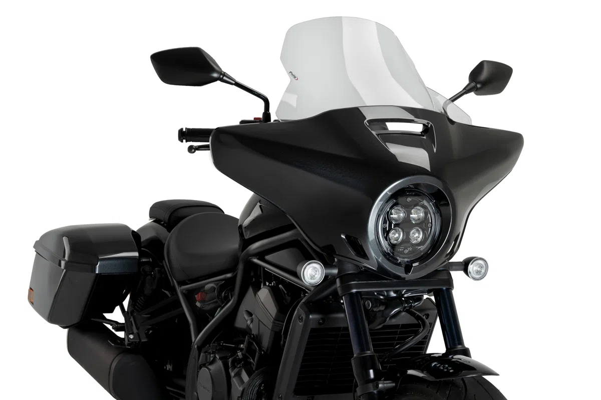 Puig 21545W Cupolino New Generation Sport Sportivo e aerodinamico in Acrilico da 3 mm con Design rialzato Che migliora la Protezione e Mantiene Un’Ampia visibilità, Nero